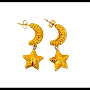 14kt MOON & STAR earrings
